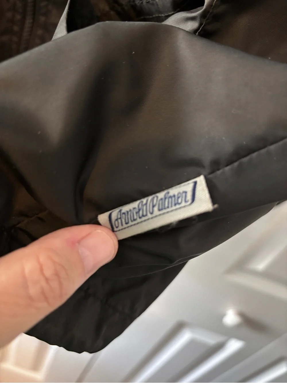 Vintage black Arnold Palmer golf raincoat